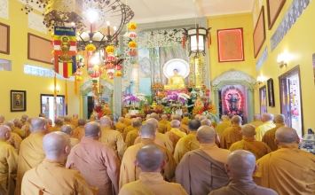 BTS Phật giáo TP.HCM trang nghiêm tổ chức lễ tác pháp an cư